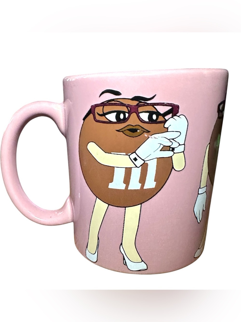 M&M'S Pink Character Mug with MS. Brown M&M Graphic Cup Mug Tea Coffee